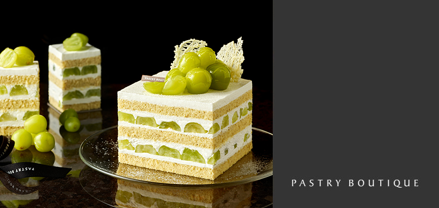 This is a Shine Muscat Shortcake of Pastry Boutique.